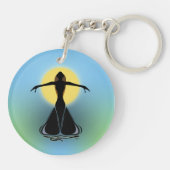 Blooming Vrouw Sleutelhanger (Achterkant)