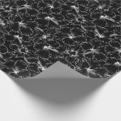 Blooming White Hibiscus Flowers op Black Cadeaupapier (Hoek)