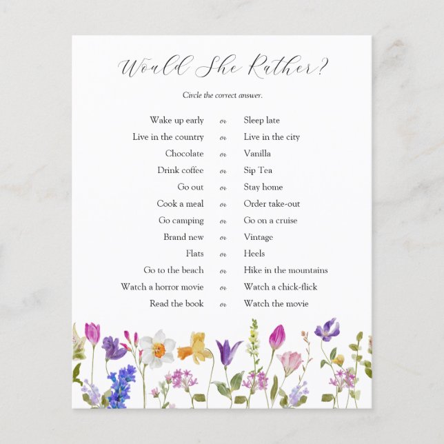 Blooming Wildflower wil ze liever wild (Voorkant)