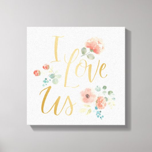 Blooming, wit | Ik hou van ons Canvas Afdruk (Voorkant)