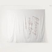 Blooming With Love Wedding Photo Backdrop Wandkleed (Voorkant (horizontaal))