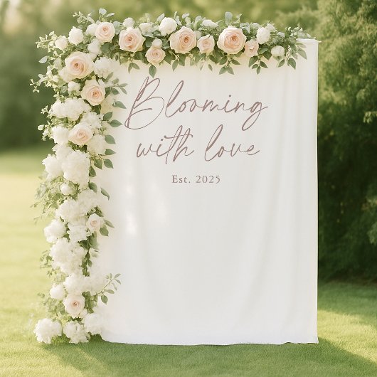 Blooming With Love Wedding Photo Backdrop Wandkleed