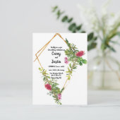 Blooming woestijn Succulent Wedding Noite Briefkaa Briefkaart (Staand voorkant)