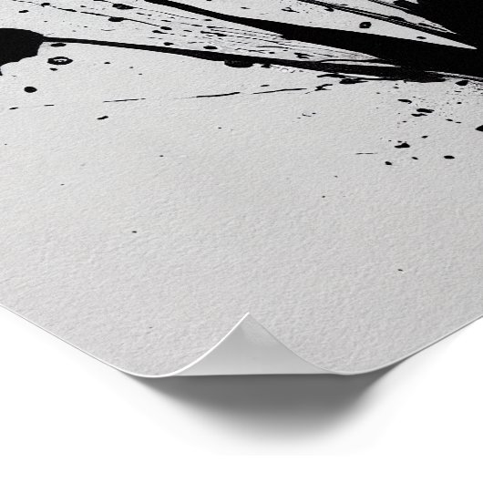 "Bloominginkt" - Digitale inktblokverf Poster (Hoek)