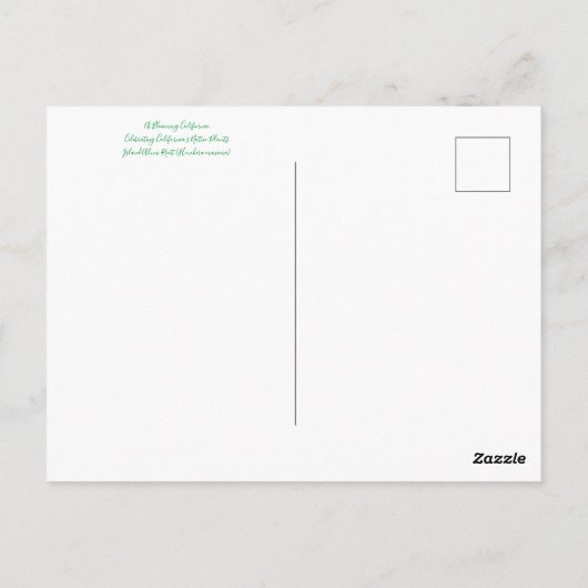 Bloomings uit Californië: Heuchera maxima Postcar Briefkaart (Achterkant)