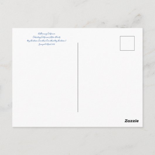 Bloomings uit Sunnyvale: Ray Hartman Ceanothus Briefkaart (Achterkant)