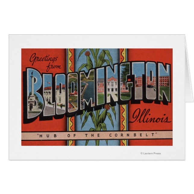 Bloomington, Illinois - Scènes de grandes lettres (Devant horizontal)