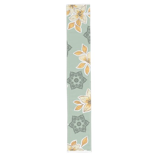 Blooms and Mandalas Table Runner Lange Tafelloper (Voorkant)