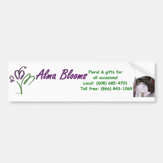 Blooms Banner Bumpersticker (Voorkant)