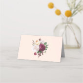  blooms bloemenbruiloft plaats kaart (Achterkant)