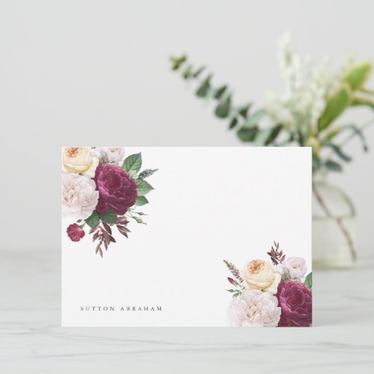 blooms bloemenplatte notitiekaart (Staand voorkant)