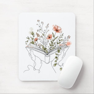Blooms Book Botanische Lijnkunst Muismat