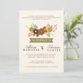 Blooms botaniques Invitations de mariage (Debout devant)