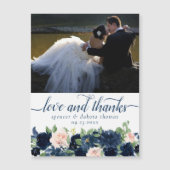 Blooms Chics | Magnet de Merci photo de la marine (Devant)