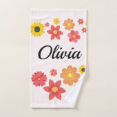 Blooms Chromatiques - Ajoutez Votre Nom (Serviette à main)