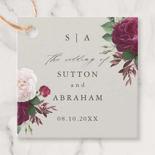  Blooms Floral Wedding Bedankjes Labels (Voorkant)