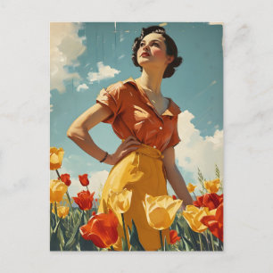 Blooms of Grace: Tulpenschoonheid Briefkaart