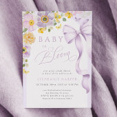 Blooms Purple Yellow Baby shower Invitation