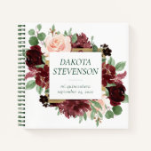 Blooms rustiques | Livre d'invités photo rouge en  (Devant)