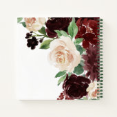 Blooms rustiques | Livre d'invités photo rouge en  (Dos)