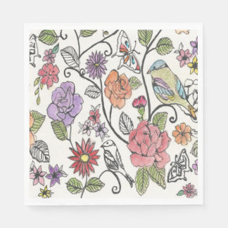 Bloomsbury-ontwerp op papier uit Napkin (maat zond Servet