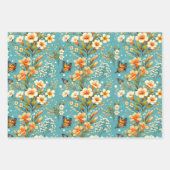 Bloomscape Blue 3 Inpakpapier Vel (Voorkant 3)