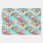 Bloomscape Blue 3 Inpakpapier Vel (Voorkant 2)