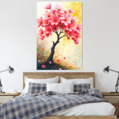 Bloomstructuur Canvas Afdruk (Insitu (Slaapkamer))
