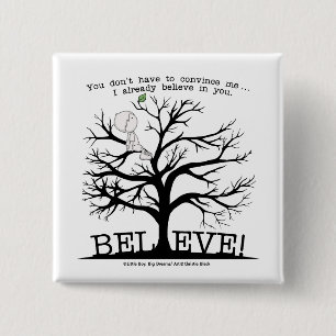 Bloomstructuur Vierkante Button 5,1 Cm