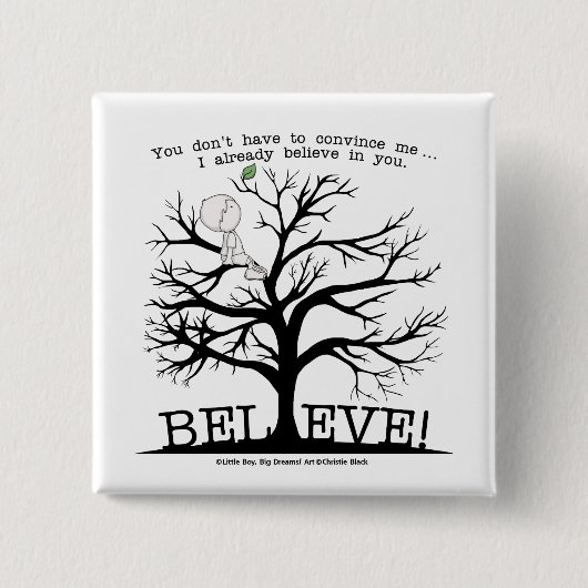 Bloomstructuur Vierkante Button 5,1 Cm (Voorkant)