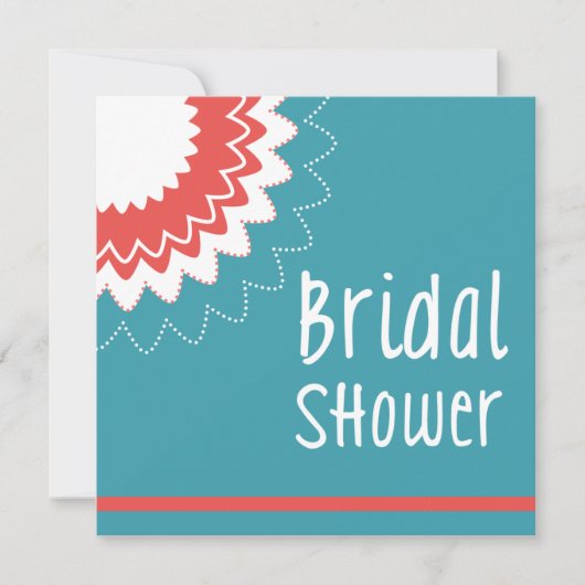 Bloomventilator - blauw en koraal kaart (Voorkant)