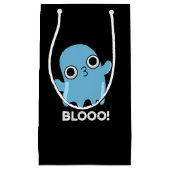 Blooo Funny Blue Ghost Pun Dark BG Klein Cadeauzakje (Voorkant)