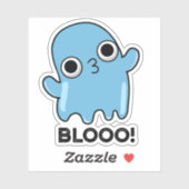 Blooo Funny Blue Ghost Pun Sticker (Vel)