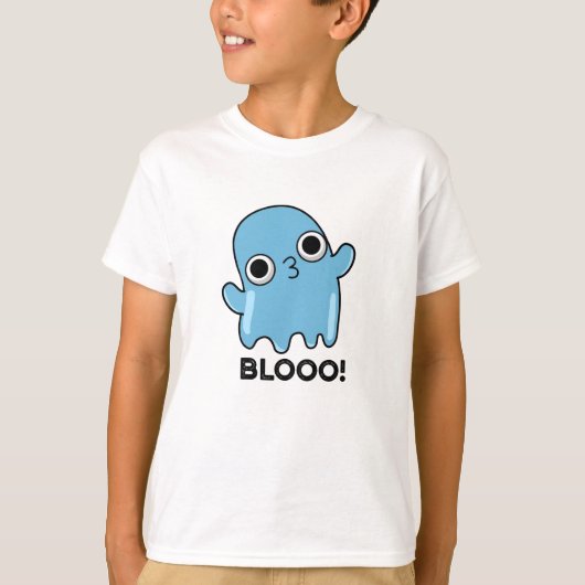 Blooo Funny Blue Ghost Pun T-shirt (Voorkant)