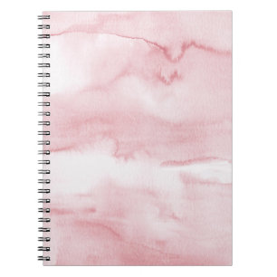 Bloos het Roze Marmeren Notitieboekje Watercolour Notitieboek