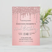 Bloos moedig bronzen jonge meisje dame glitter kaart (Staand voorkant)