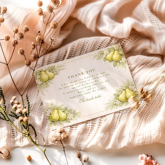 Bloos Peer Perfect Paar Bruidsmeisjesfeest Bedankkaart