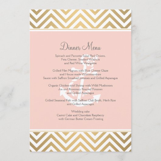 Bloos Preppy Anker van de Streep van de Chevron Menu (Achterkant)