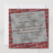 Blootgesteld effect op de rode baksteen kaart (Achterkant)