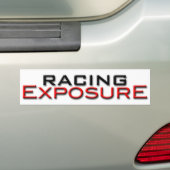 Blootstellingsmarge voor races bumpersticker (Op auto)