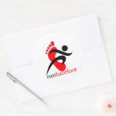 blootvoets ronde sticker (Envelop)
