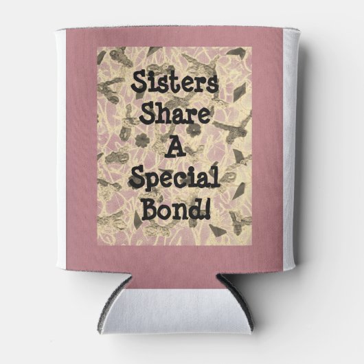 Blootzuster met opgerolde poten blikjeskoeler (Voorkant)