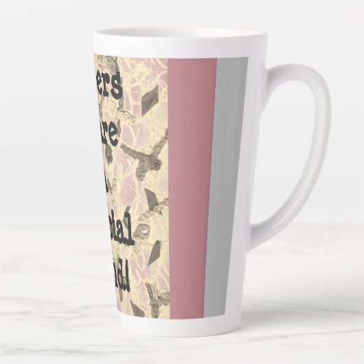 Blootzuster met opgerolde poten latte mok (Rechts)