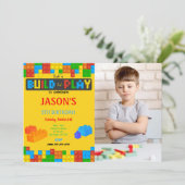 Bloquer Invitation Photo Anniversaire (Debout devant)