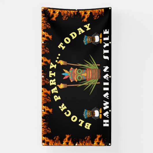 Bloquer la bannière de style hawaïen (Verticale)