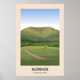 Blorenge Monmouthshire Pays de Galles Affiche de v