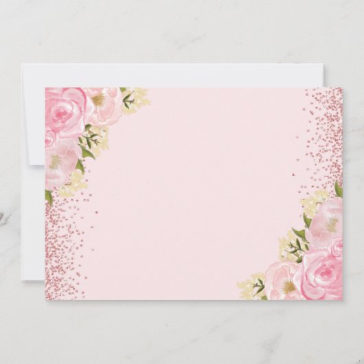 Blos Bloemen Wilde Safari Dieren Meisje 1e Verjaar Kaart (Achterkant)