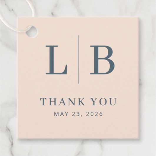 Blossom and Vow Wedding Bedankjes Labels (Voorkant)