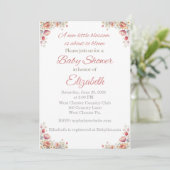 Blossom Baby Shower Invitation (Debout devant)