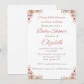 Blossom Baby Shower Invitation Kaart (Voorkant / Achterkant)